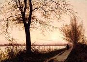 Christen Kobke Autumn Morning on Lake Sortedam oil on canvas